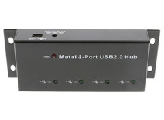 4-Port mini USB 2.0 hub with base mounting flange